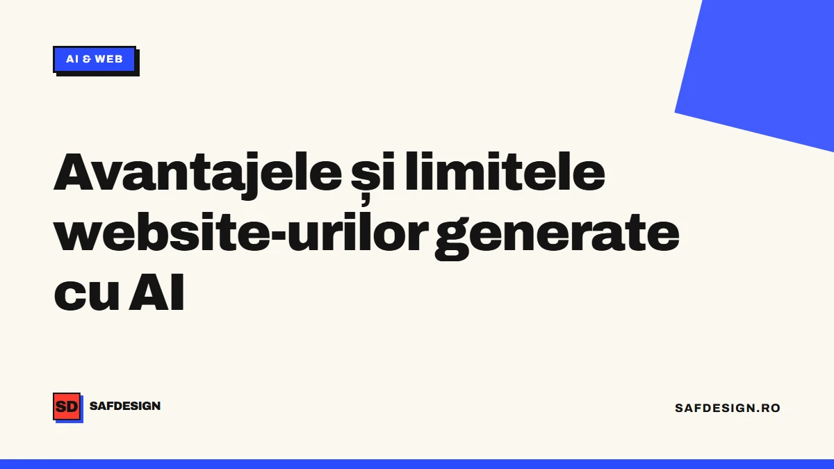 Avantajele și limitele website-urilor generate cu AI