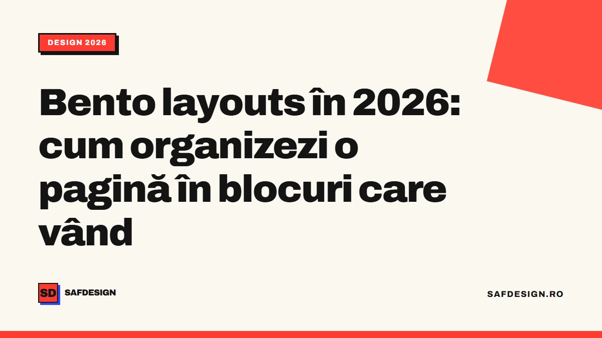 Bento layouts în 2026: cum organizezi o pagină în blocuri care vând