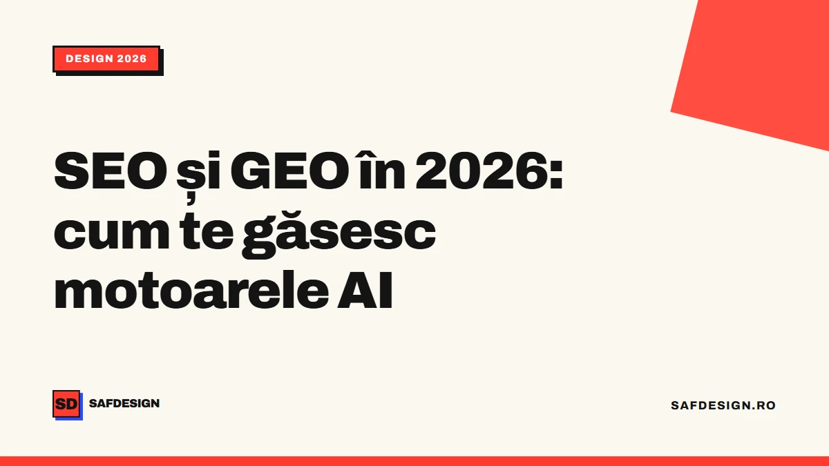 SEO și GEO în 2026: cum te găsesc motoarele AI